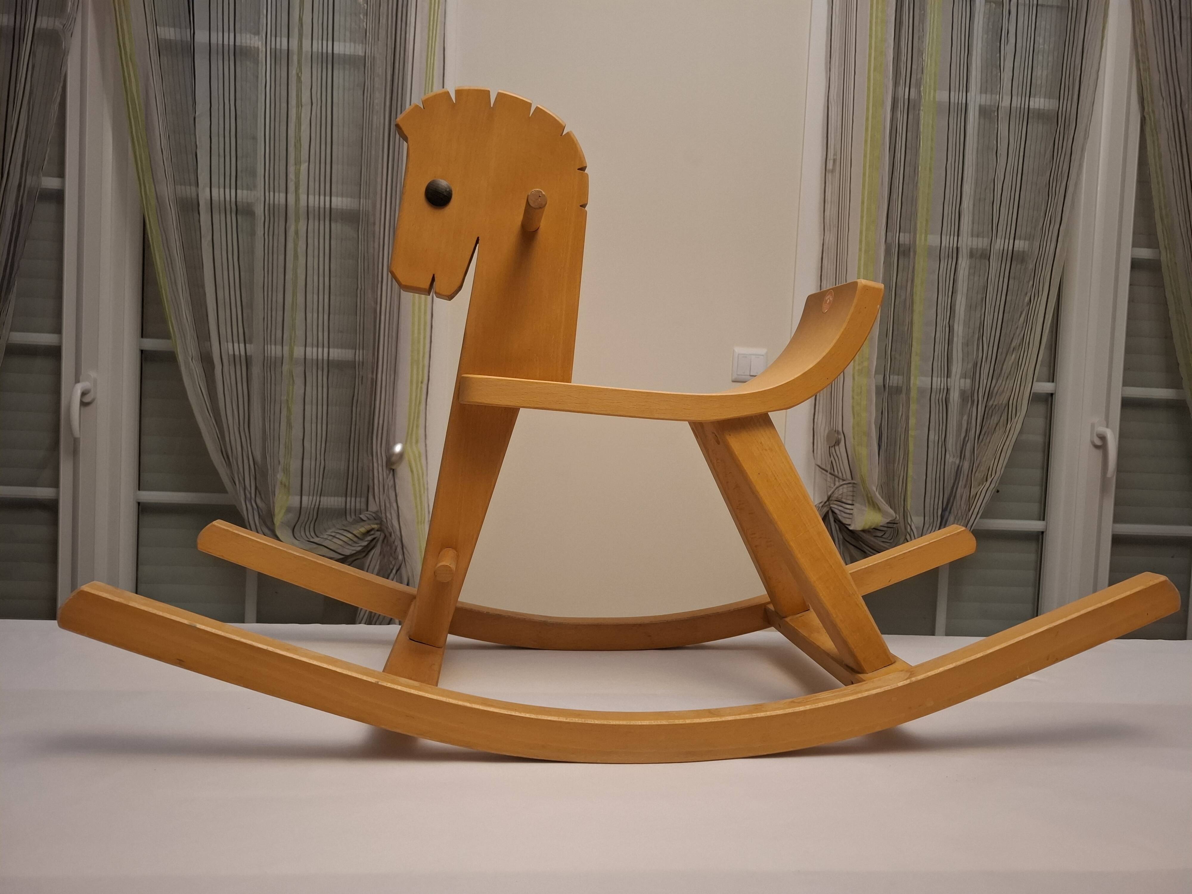 Wooden rocking horse