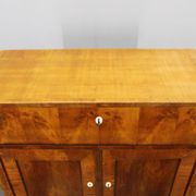 1930s Antique Cabinet with Writing Area in Walnut Finish ,Czechoslovakia