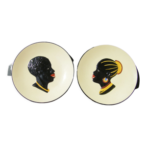 Paire d'assiettes vintage