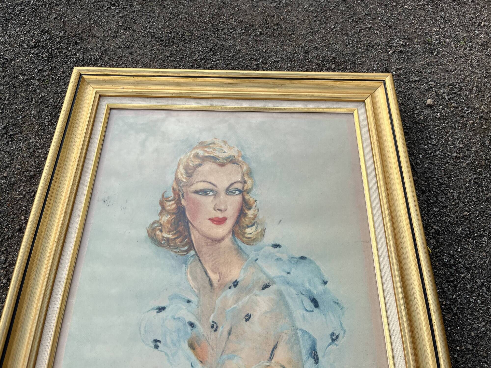 Painting Portrait of a Woman Cesar VILOT Art Deco