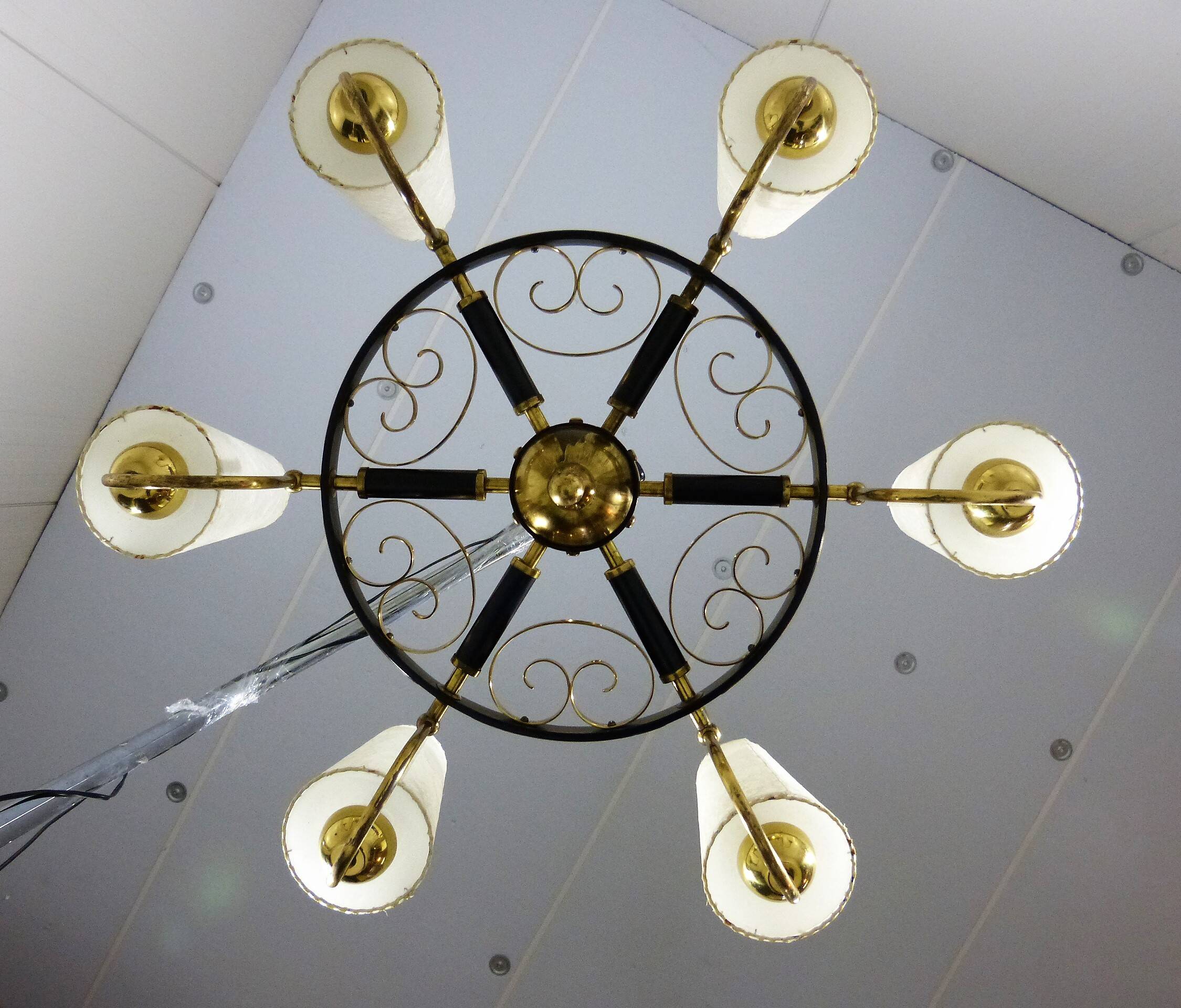 Large brass chandelier Finland 1950’s