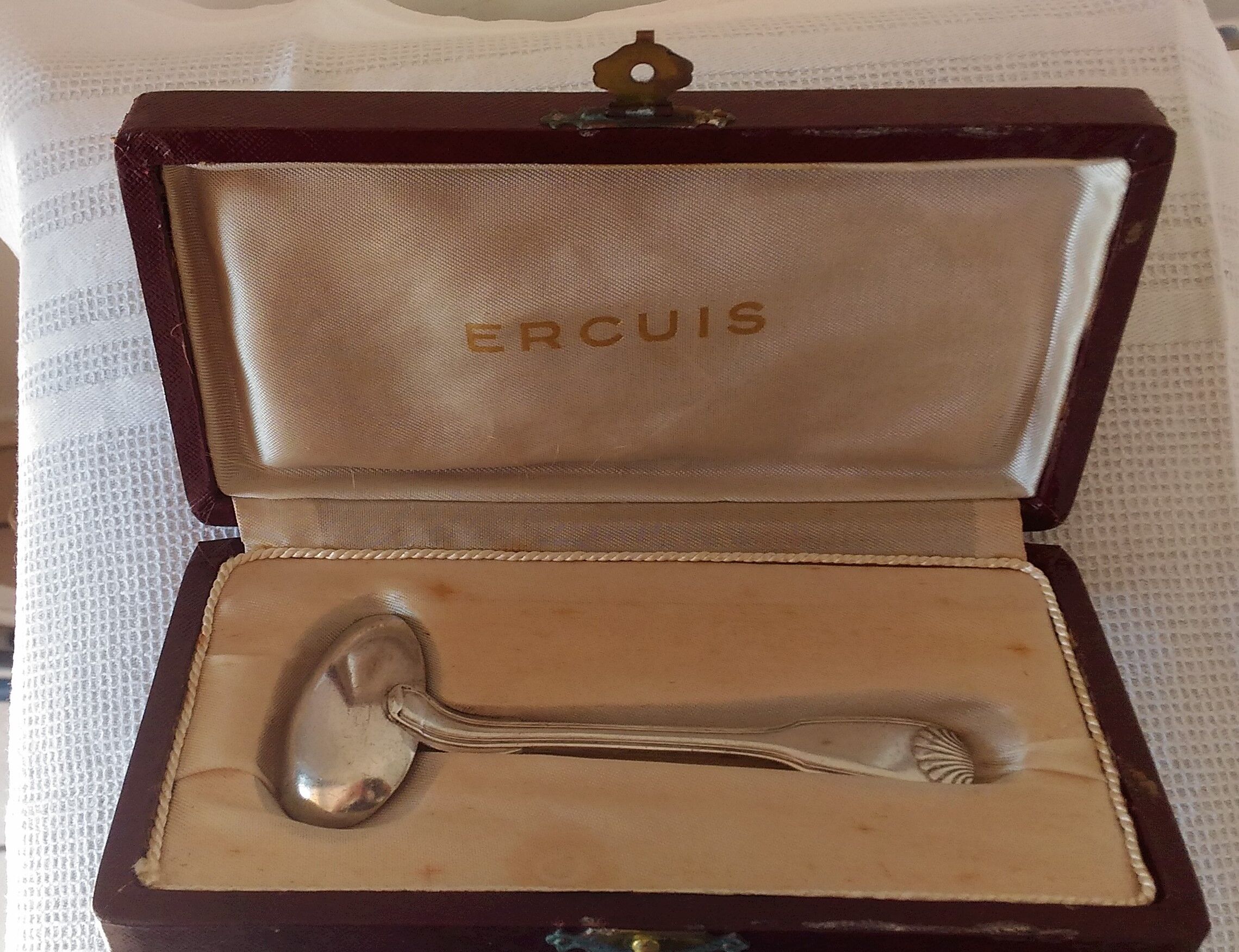Silver metal Ercuis baby spoon