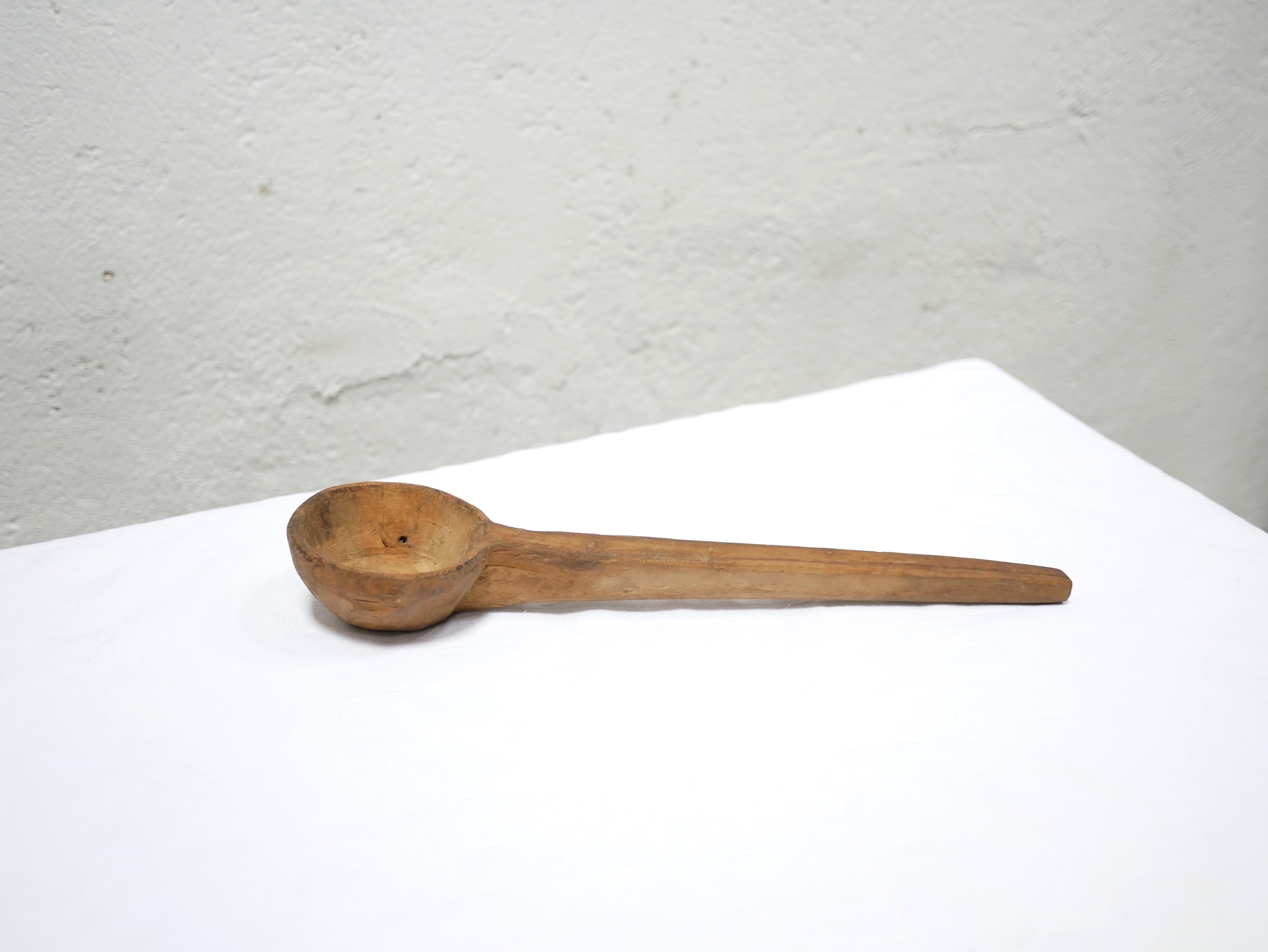 Ladle vintage wooden spoon