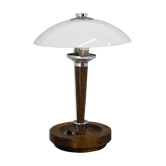 Art deco wood and glass table lamp, 1930s