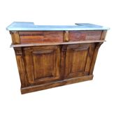 Coffee counter with zinc tray