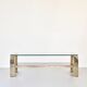 23kt Gold Plated Midcentury Coffee Table By Belgo Chrome. Vintage / Modern