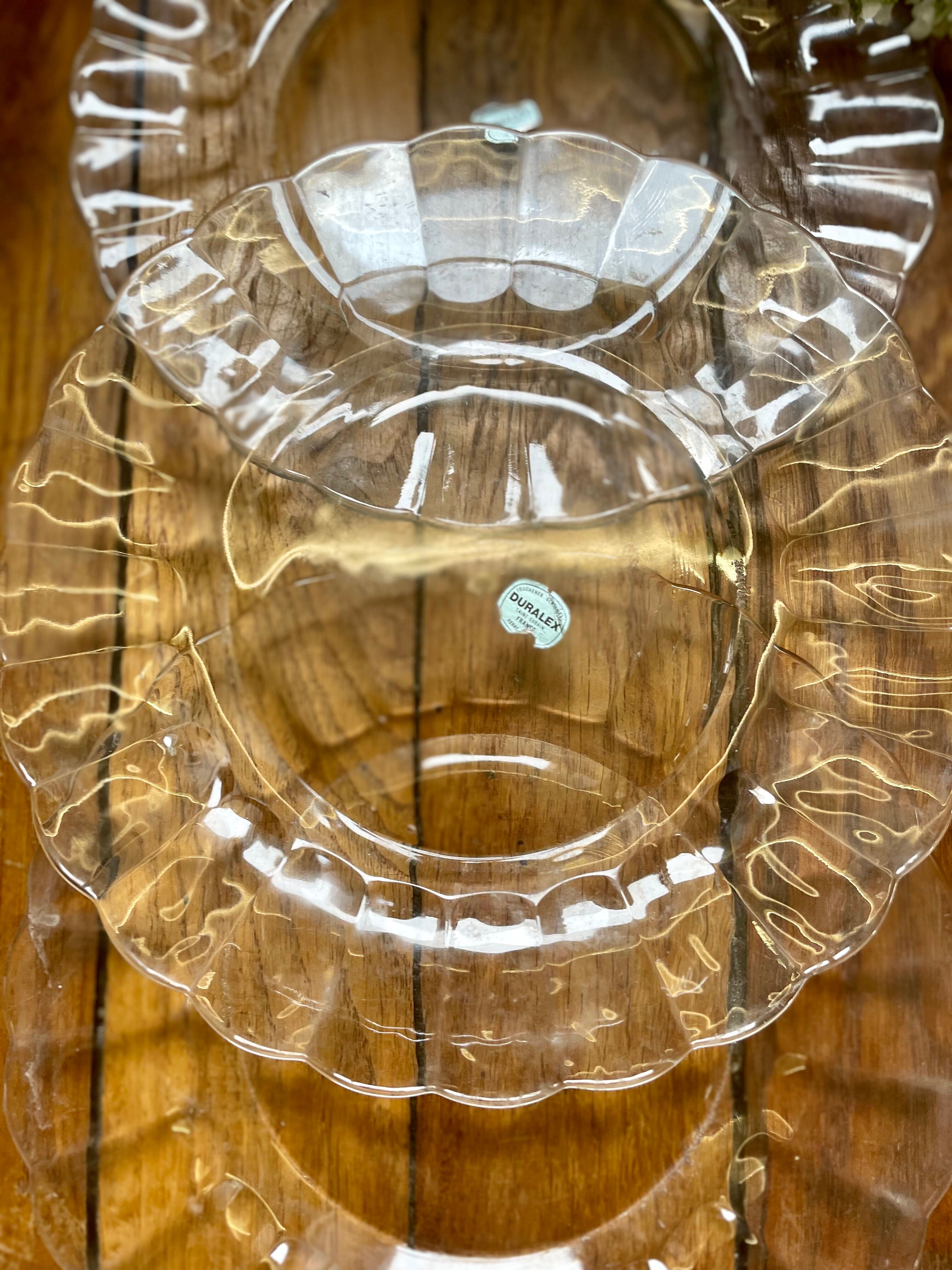 Set of 6 flat plates Duralex Marguerite Vintage