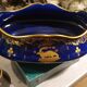 Gardener in blue porcelain of Tours, signed Herbinière.  Nineteenth century.