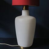 Mid century floor lamp in glass with tall shade, 1960s