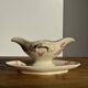 Old pink earthenware saucier Badonviller model Jasmin