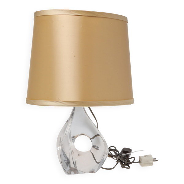 Lampe de table daum en cristal, france, 1960. signé daum