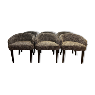 SET OF 6 CHAIRS Cambon black | Eichholtz Rizzo