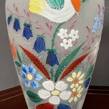 Pair of opaline glass vases.