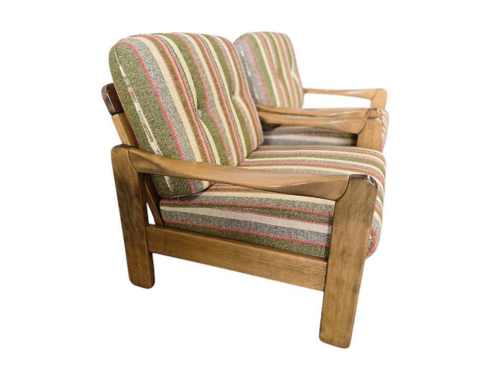 Set of 2 vintage wooden armchairs / chairs / seats