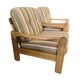 Set of 2 vintage wooden armchairs / chairs / seats