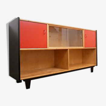 Habs WK MÖBEL wooden bookcase, 1950 s