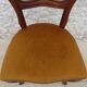 Louis Philippe style chair in solid wood with velvet top