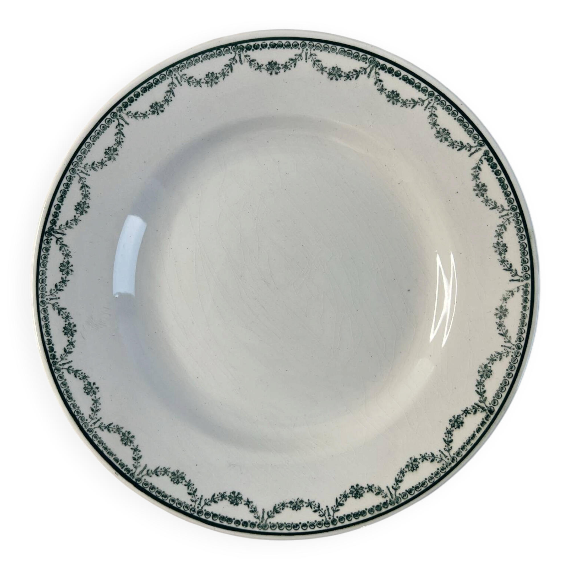 Assiette plate en faïence Saint Amand 22,5cm
