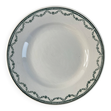 Assiette plate en faïence Saint Amand 22,5cm