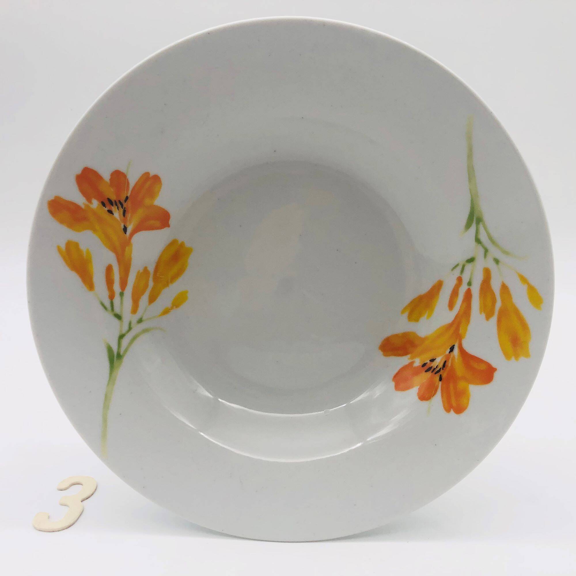 6 porcelain deep plates “chriss g. collection”