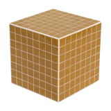 Mustard yellow cube side table 33x33 cm