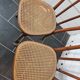 caned oak bistro chairs x 2