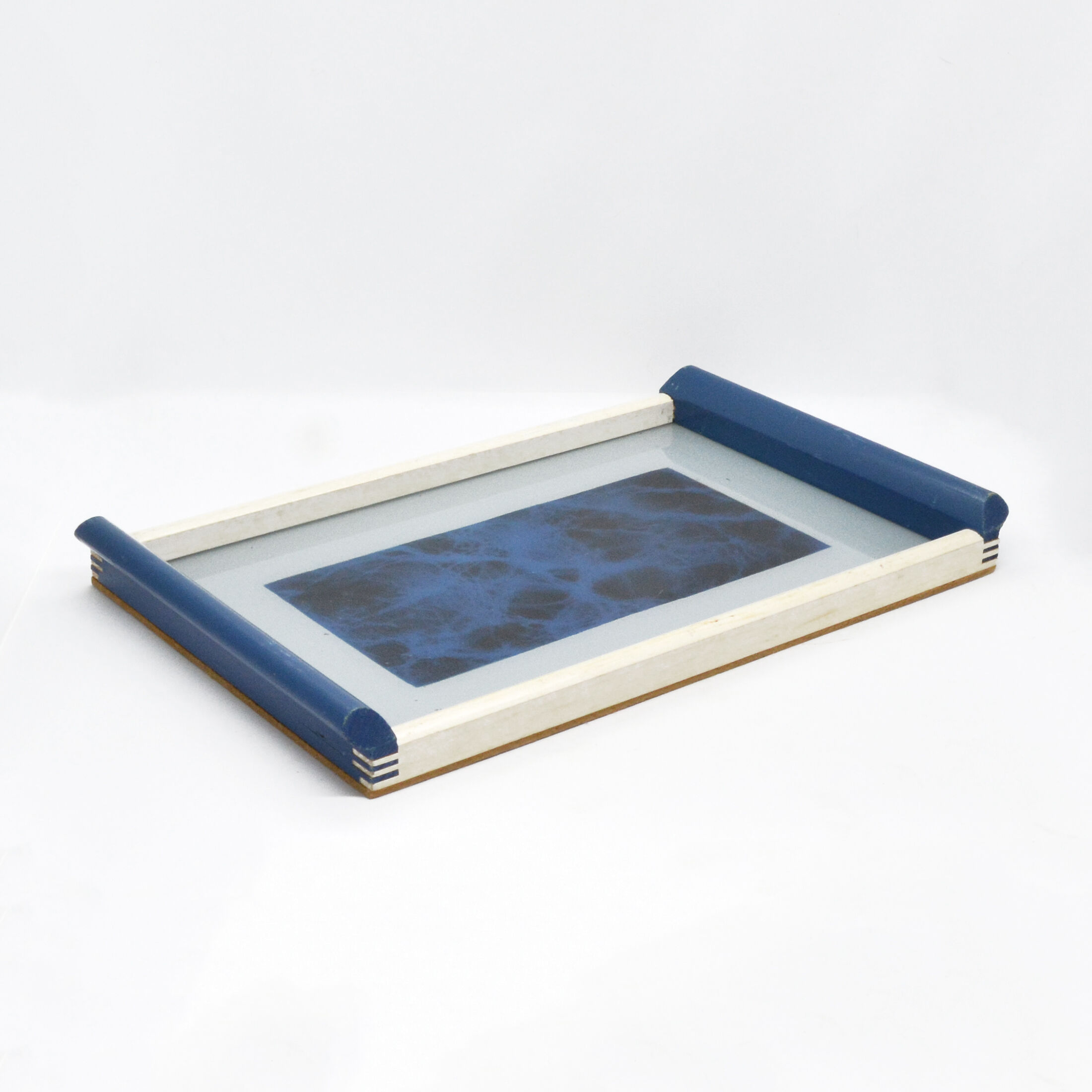 1960s mid-century modern tray, Holzsieb BT Wasungen, Germany