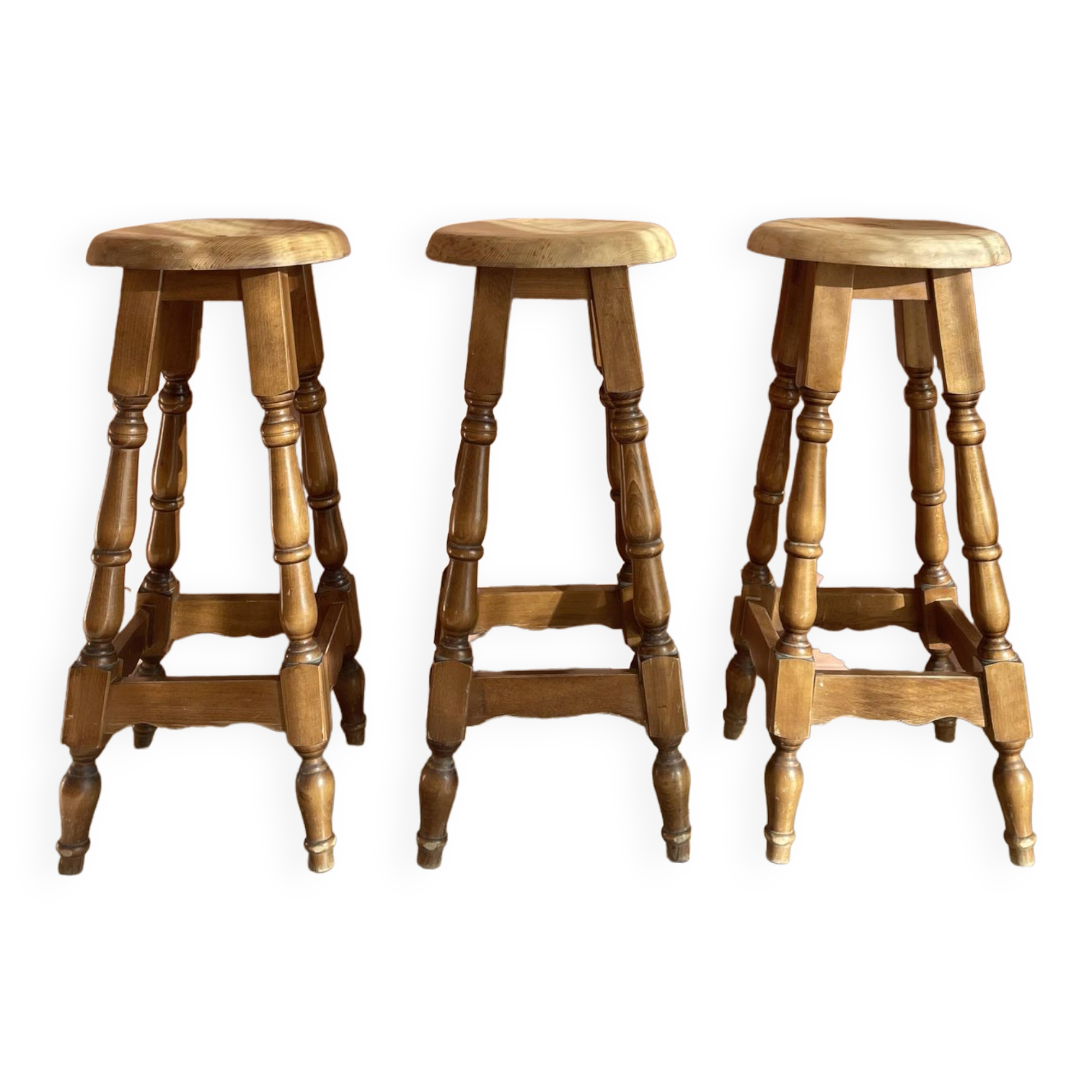 Solid wood bar stool