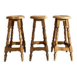 Solid wood bar stool