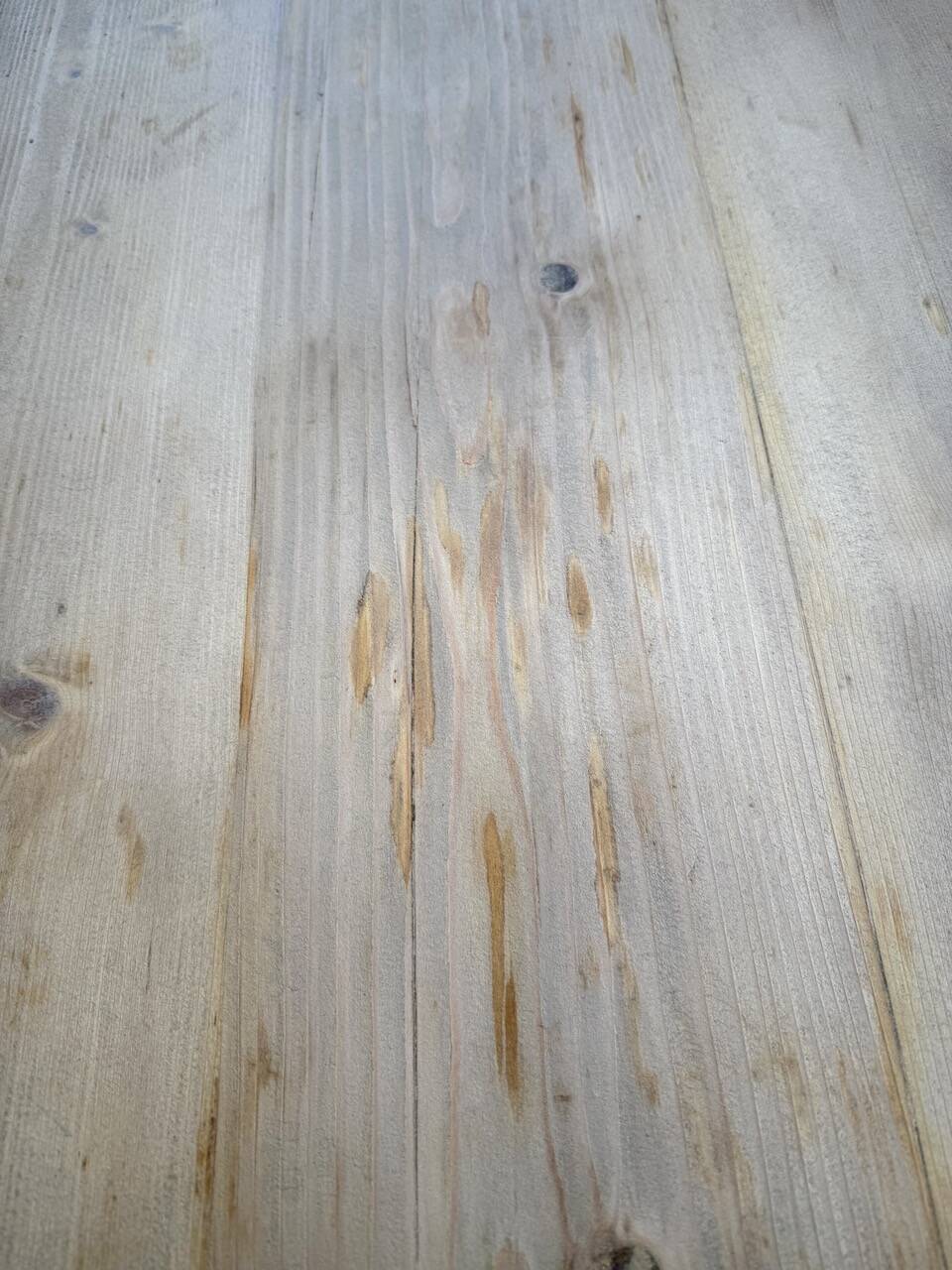 Table de ferme en pin et chêne