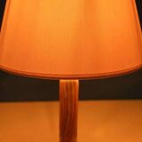 Vintage bedside lamp from the sixties, brass and natural stone Boho.