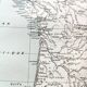 Carte de la France vintage de 1950