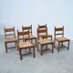 Set of six French dining chairs