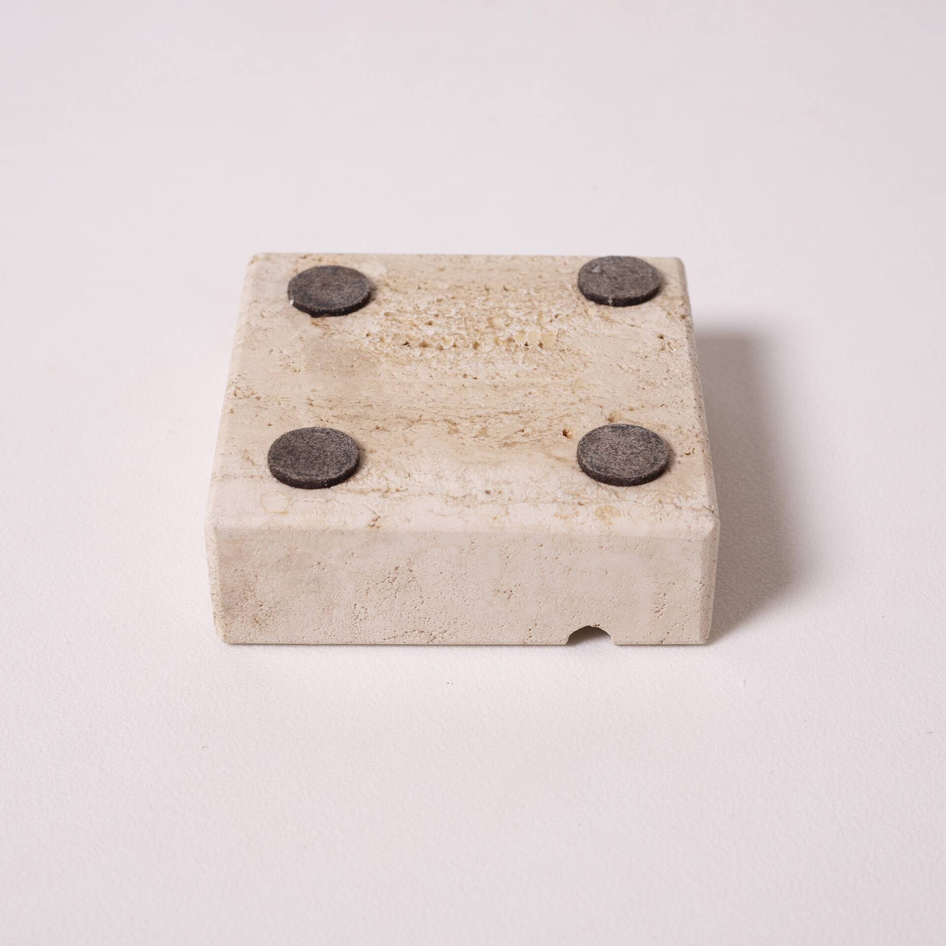 Travertine stone ashtray