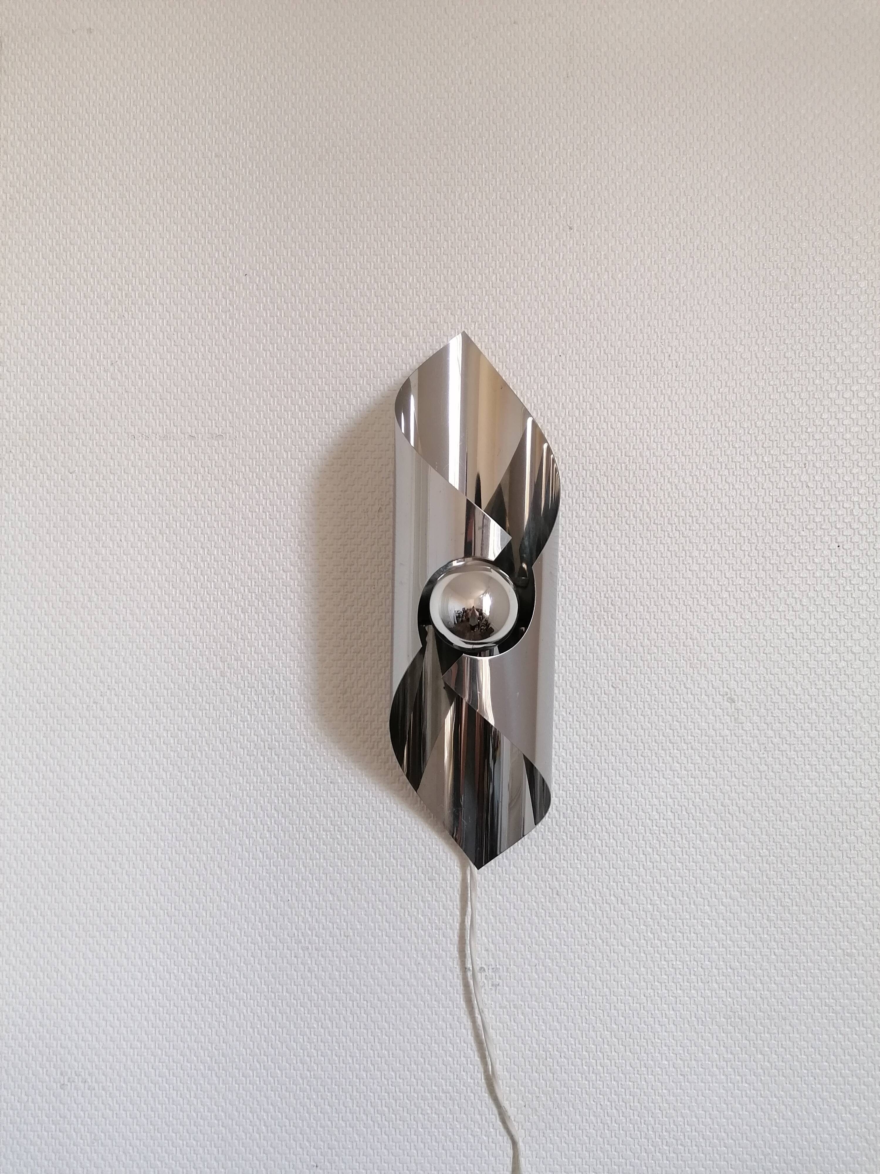 1970 Chrome wall light