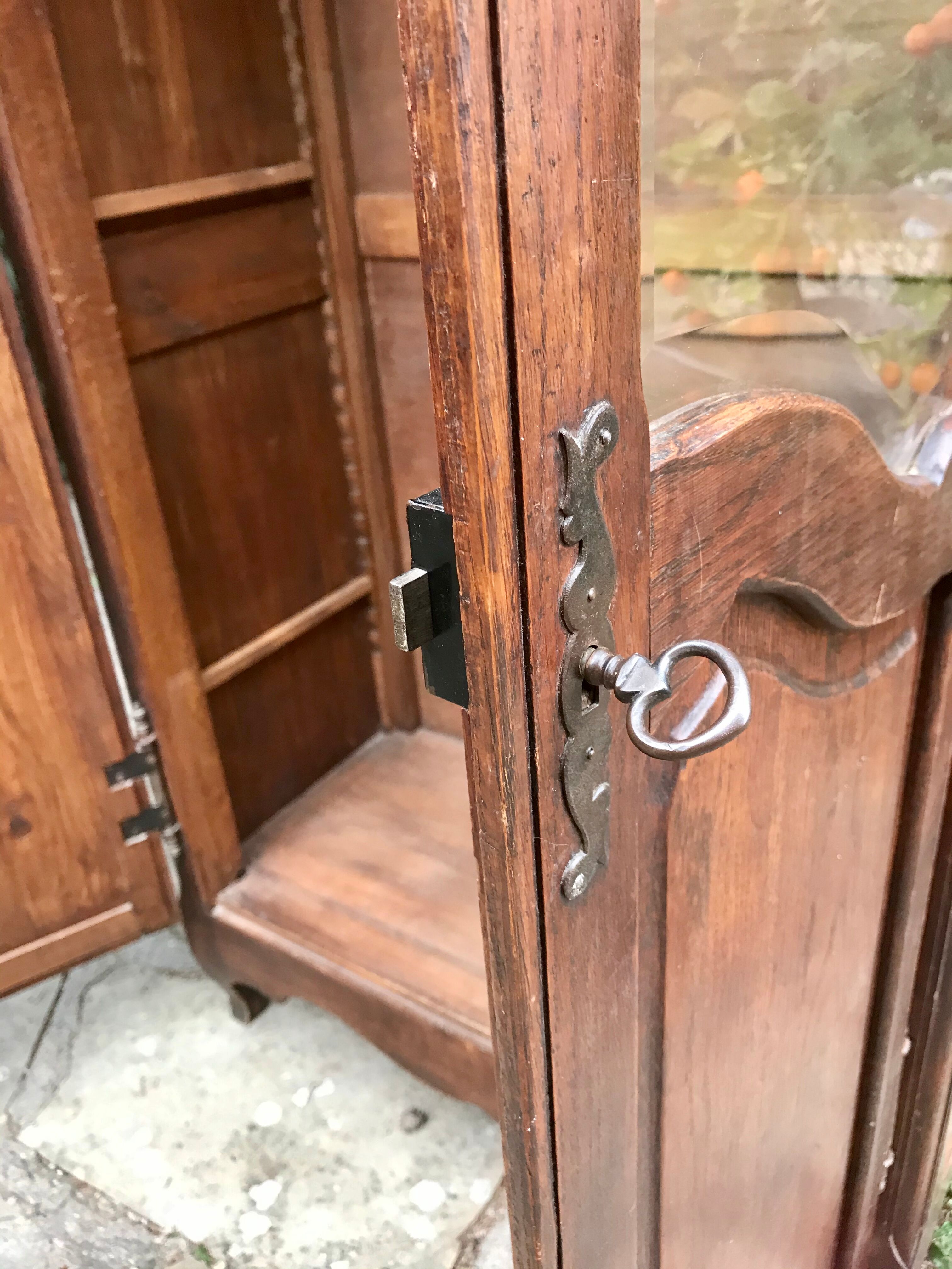 Old semi-glazed wardrobe