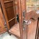 Old semi-glazed wardrobe