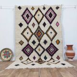 Handmade wool Berber rug 240 X 148 CM