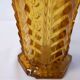Vase red glass thick art deco style