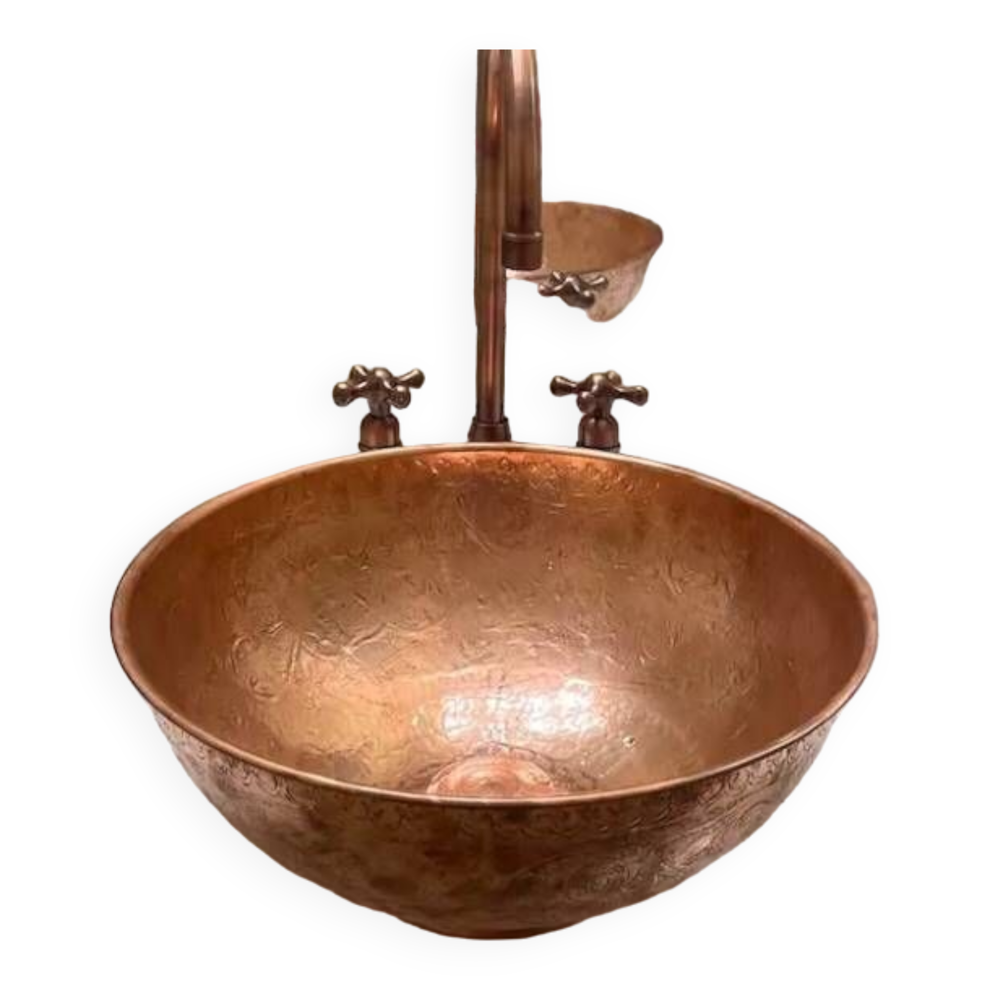 Antique Copper Vessel Sink Bathroom, Moroccan Handmade Sink
