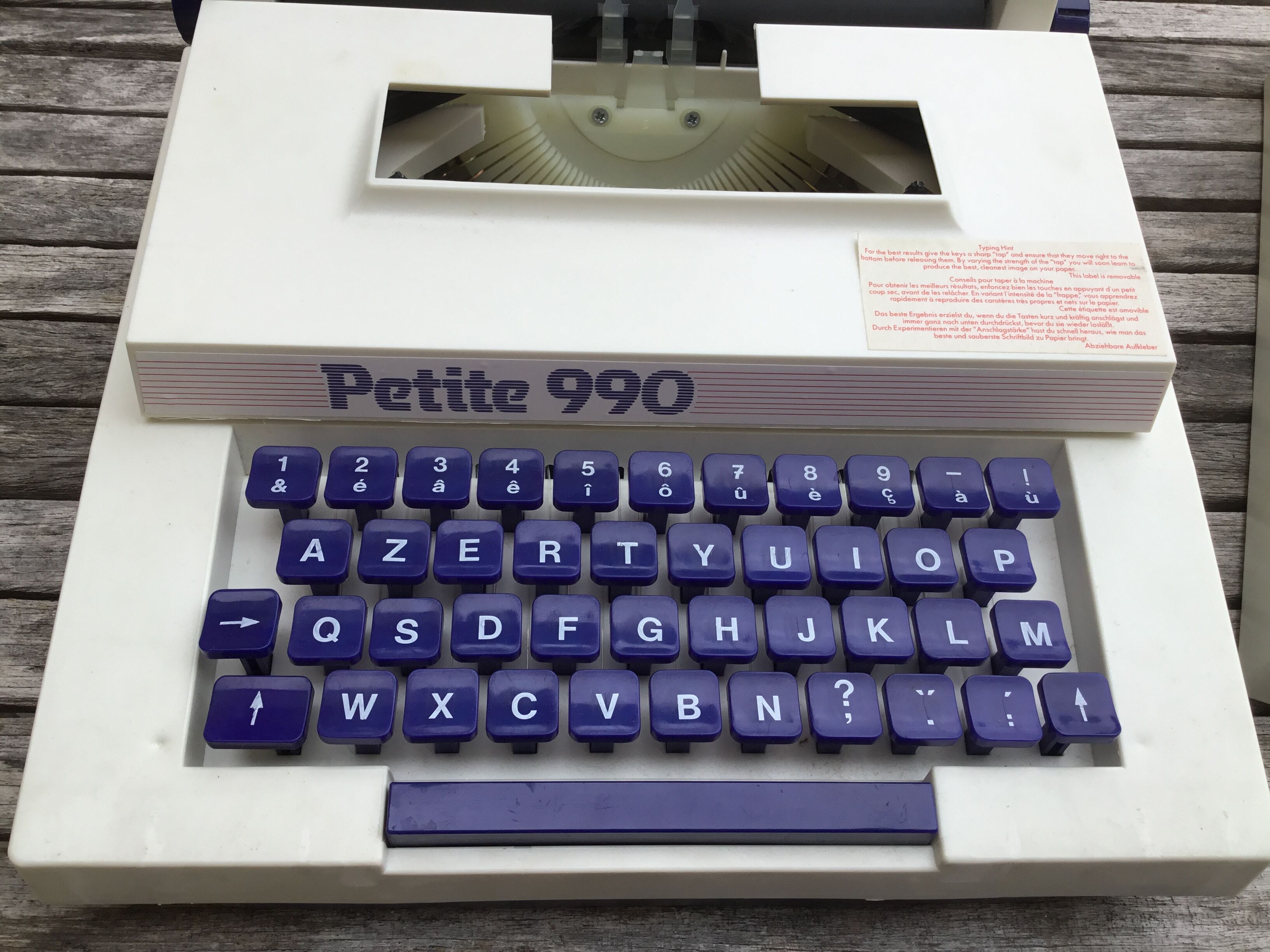 Machine to write "Little 990"