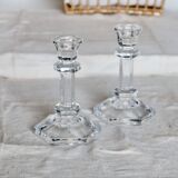 Vintage cut glass candle holders
