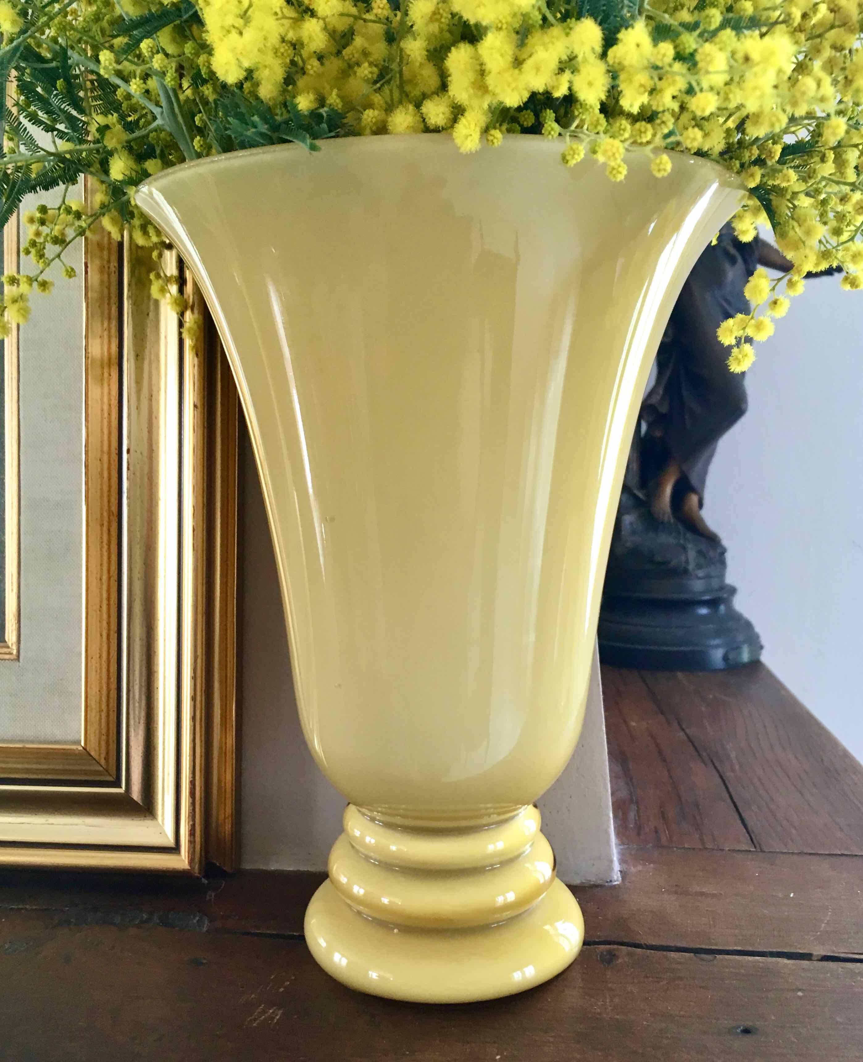 Blown opaline vase