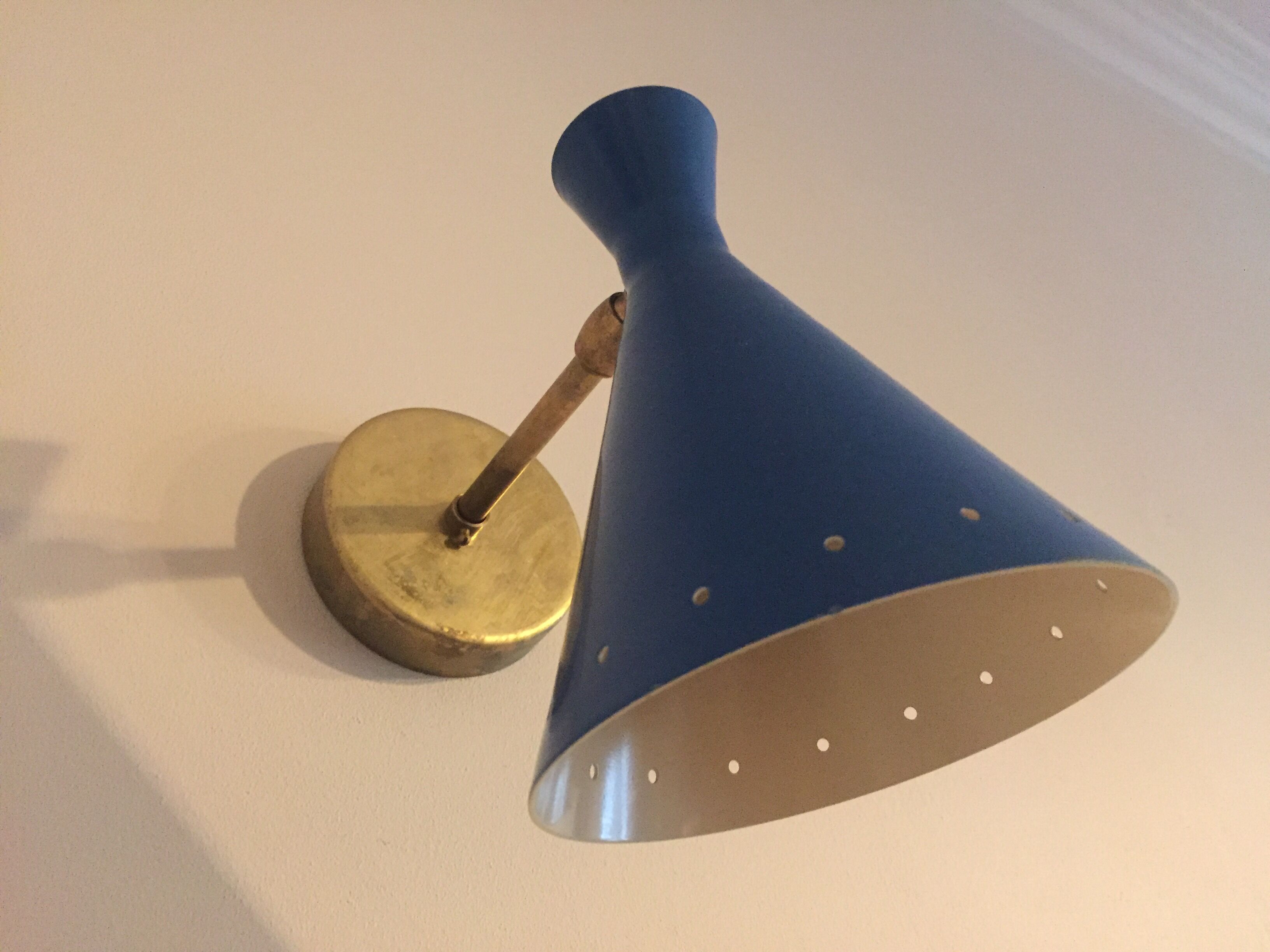 Pair of wall lamps in the style of Italian creations of the 50s