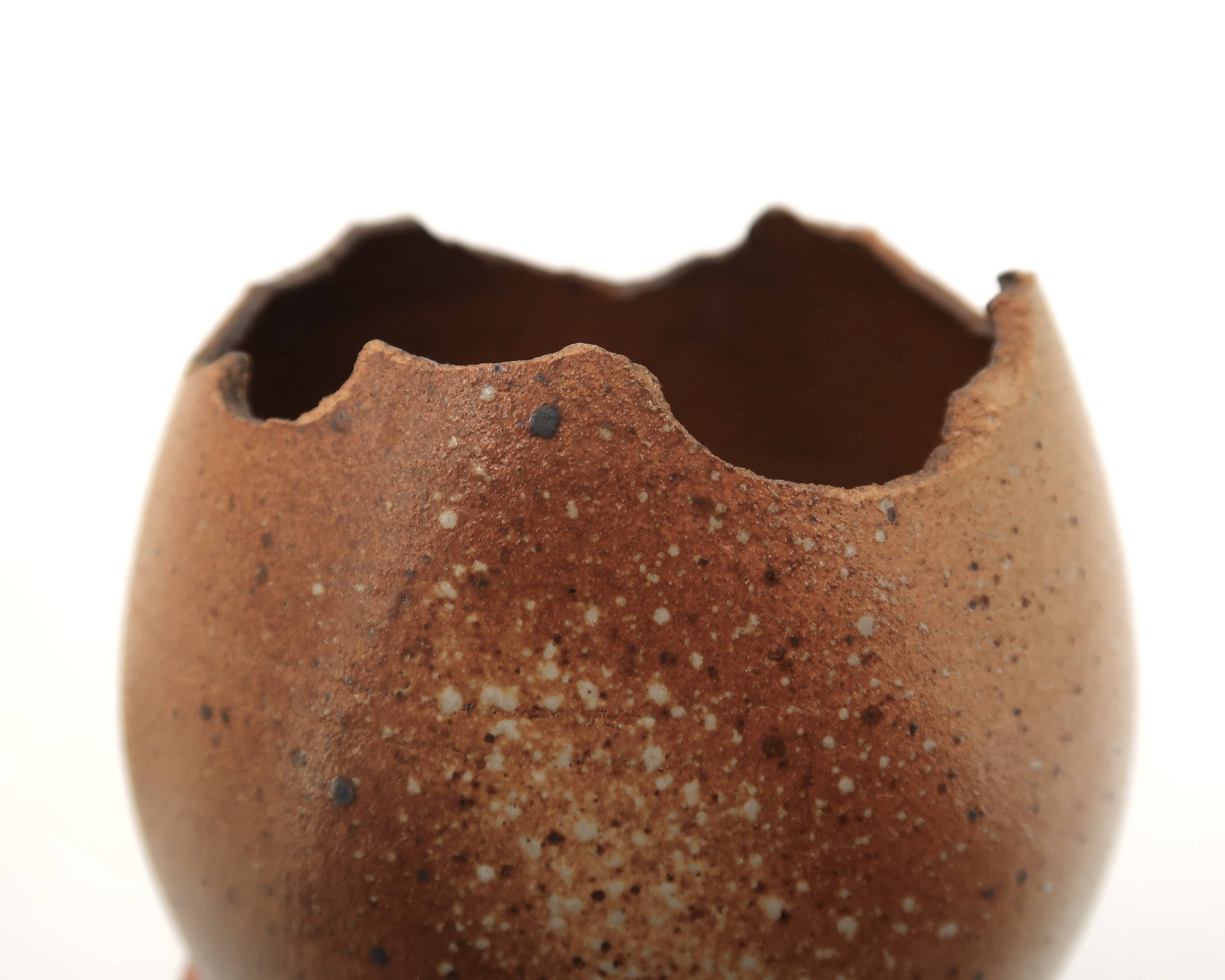 Flower vase signed in stoneware, 1960s.