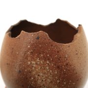 Vase pique fleurs signé en céramique grès, années 60