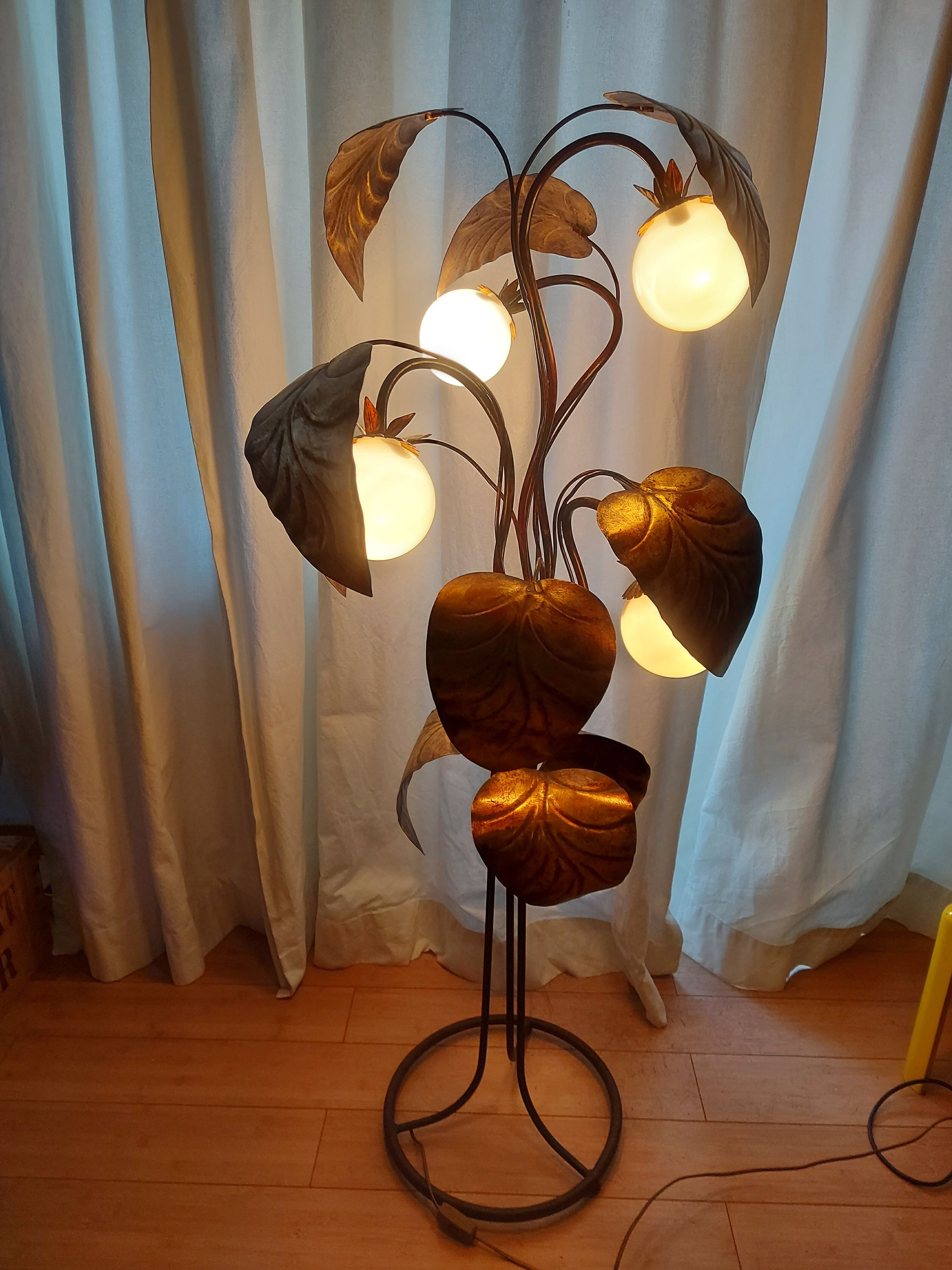 Floor lamp rhubarb leaf 70s
