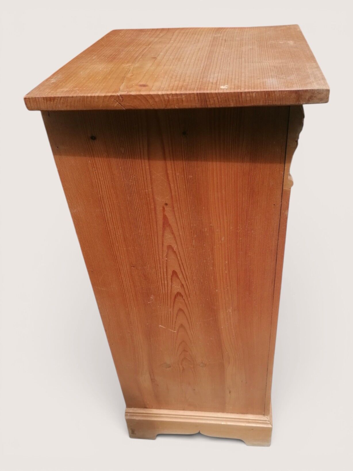 Pair of moulded light wood bedside tables.