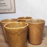 Set of 4 Digoin stoneware glasses