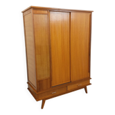 Vintage oak wardrobe from the 1960s.